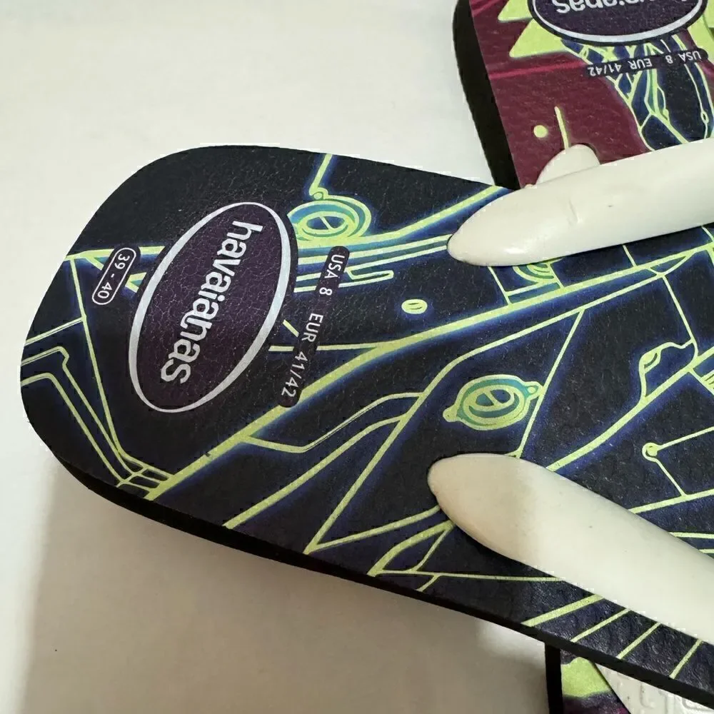 Havaianas Unisex Top Magic Robot Anime Flip Flop Sandals Glow In Dark